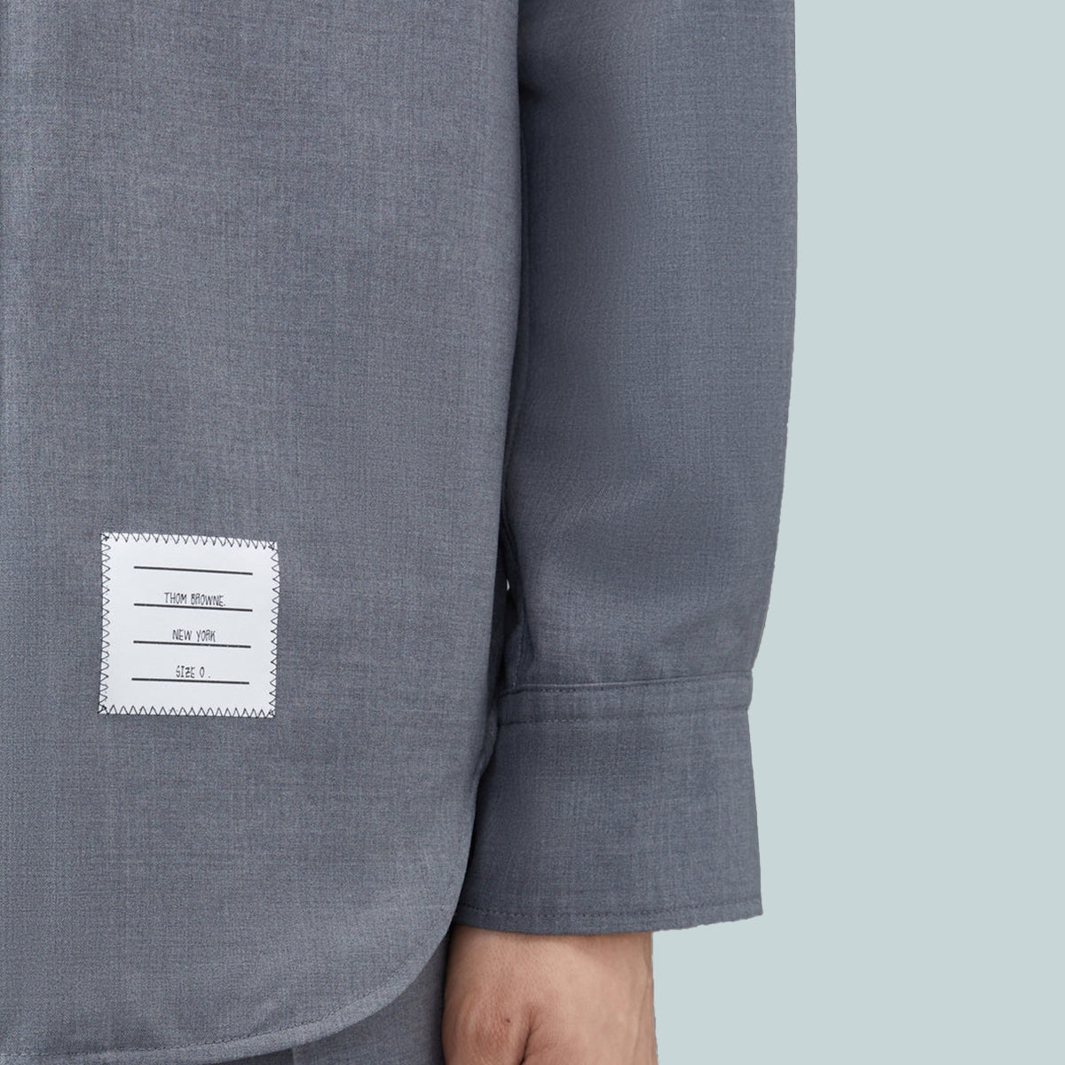 Plain Weave 4-Bar Shirt Jacket Grey