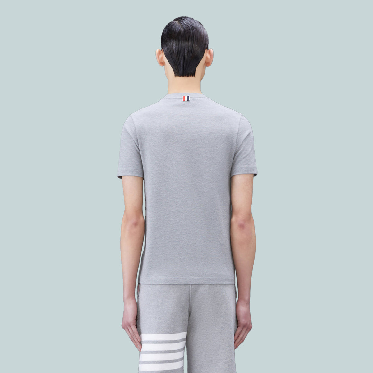 Classic Pique 4-Bar T-Shirt Grey