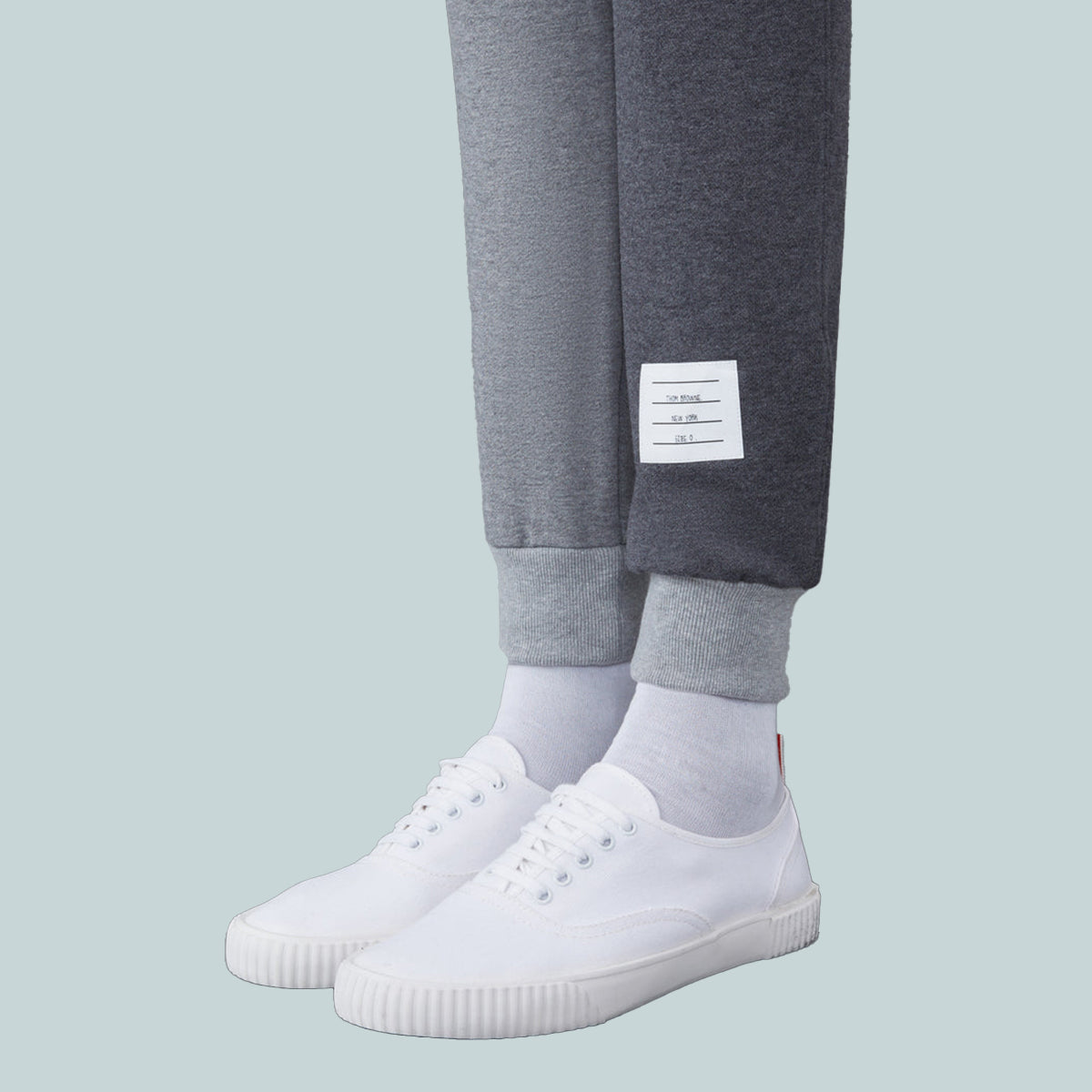 Classic Loopback 4-Bar Sweatpants Half Grey