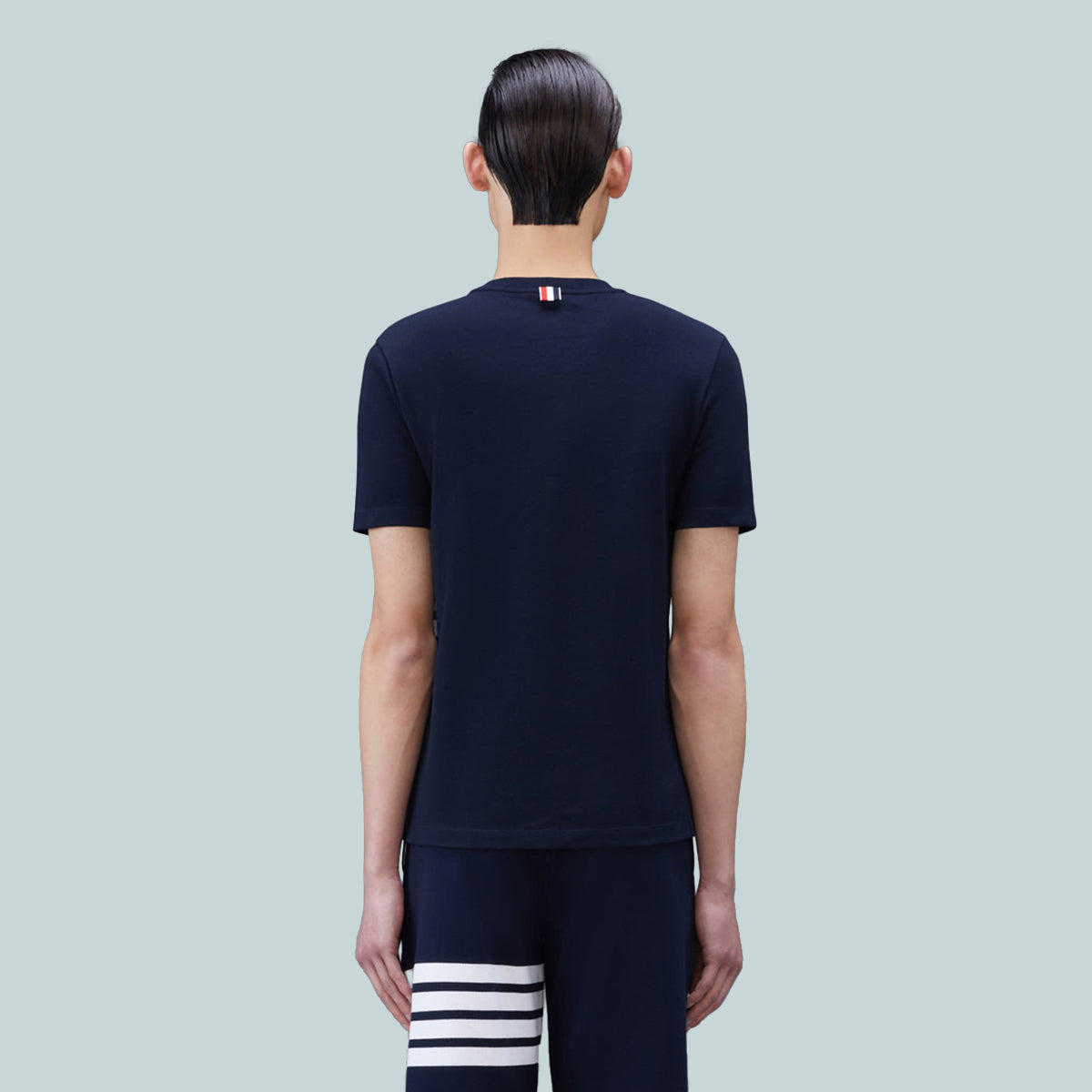 Classic Pique 4-Bar T-Shirt Navy