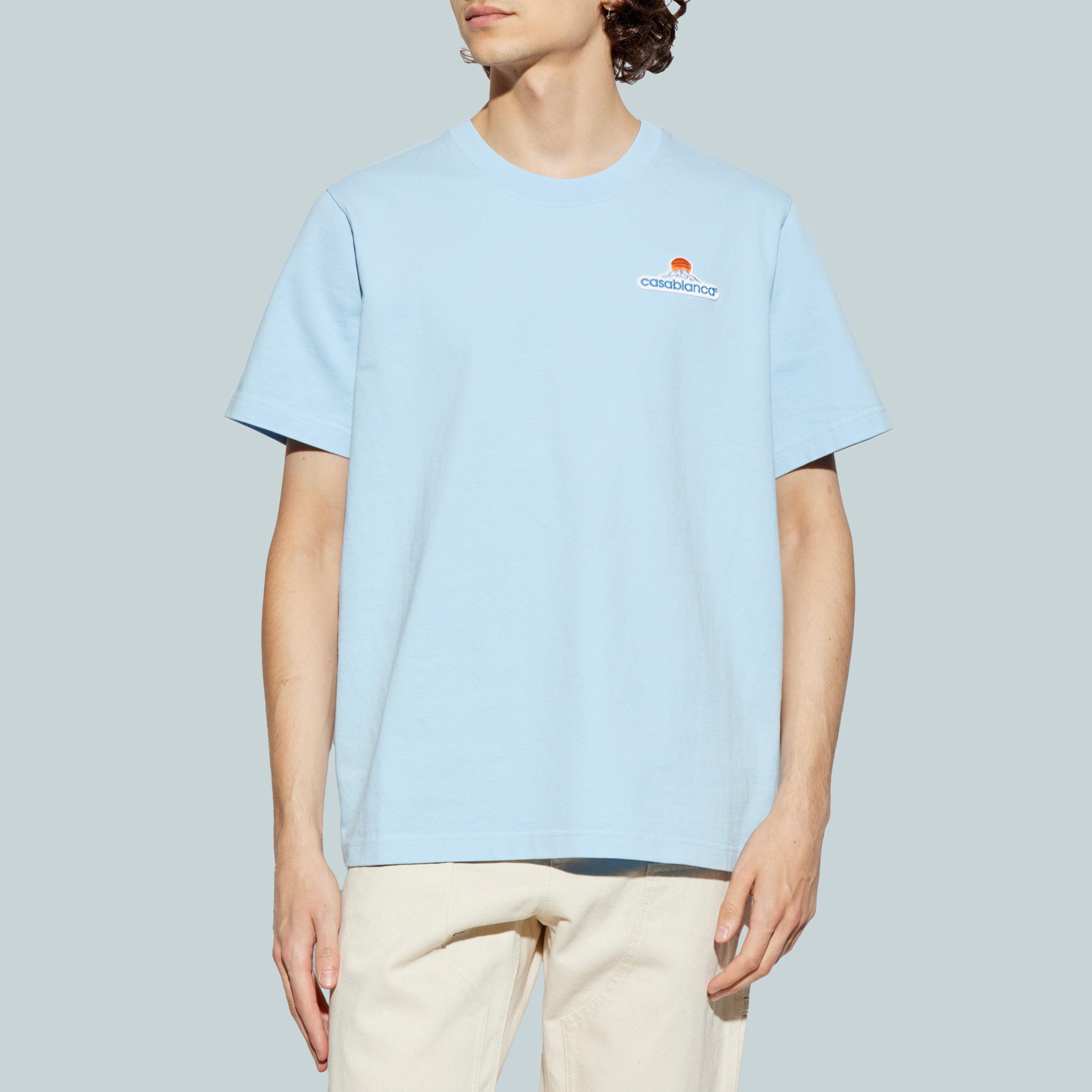 Casablanca Montagne Patch T-Shirt Pale Blue