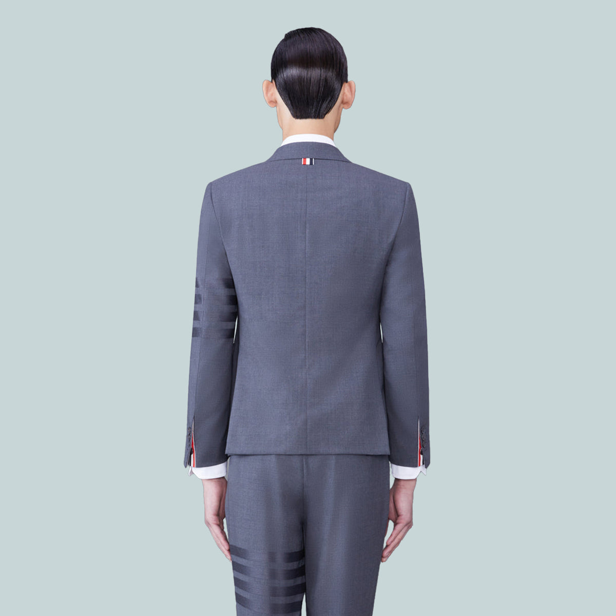 Plain Weave Suiting 4-Bar Classic Sport Coat Tonal Grey