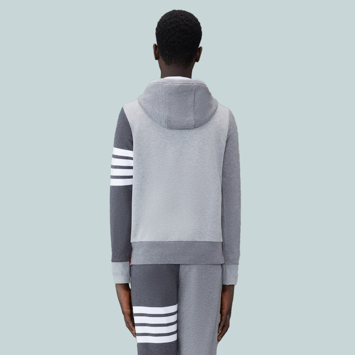 Classic Loopback 4-Bar Hoodie Half Grey