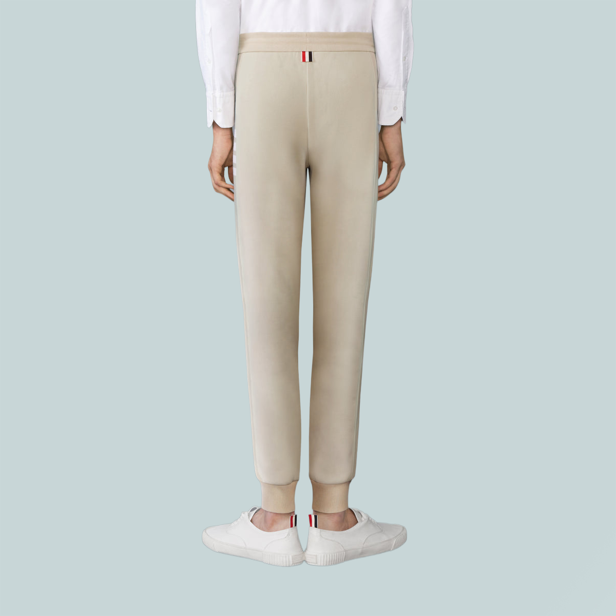 Solid Loopback Jersey 4-Bar Sweatpants Beige
