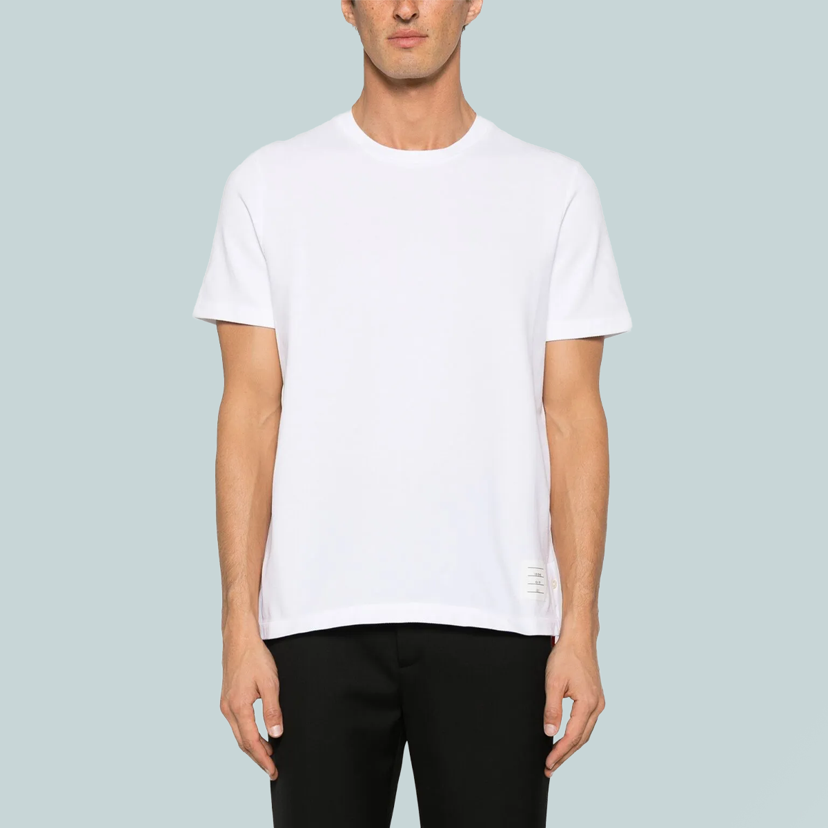Classic Pique Stripe T-Shirt White