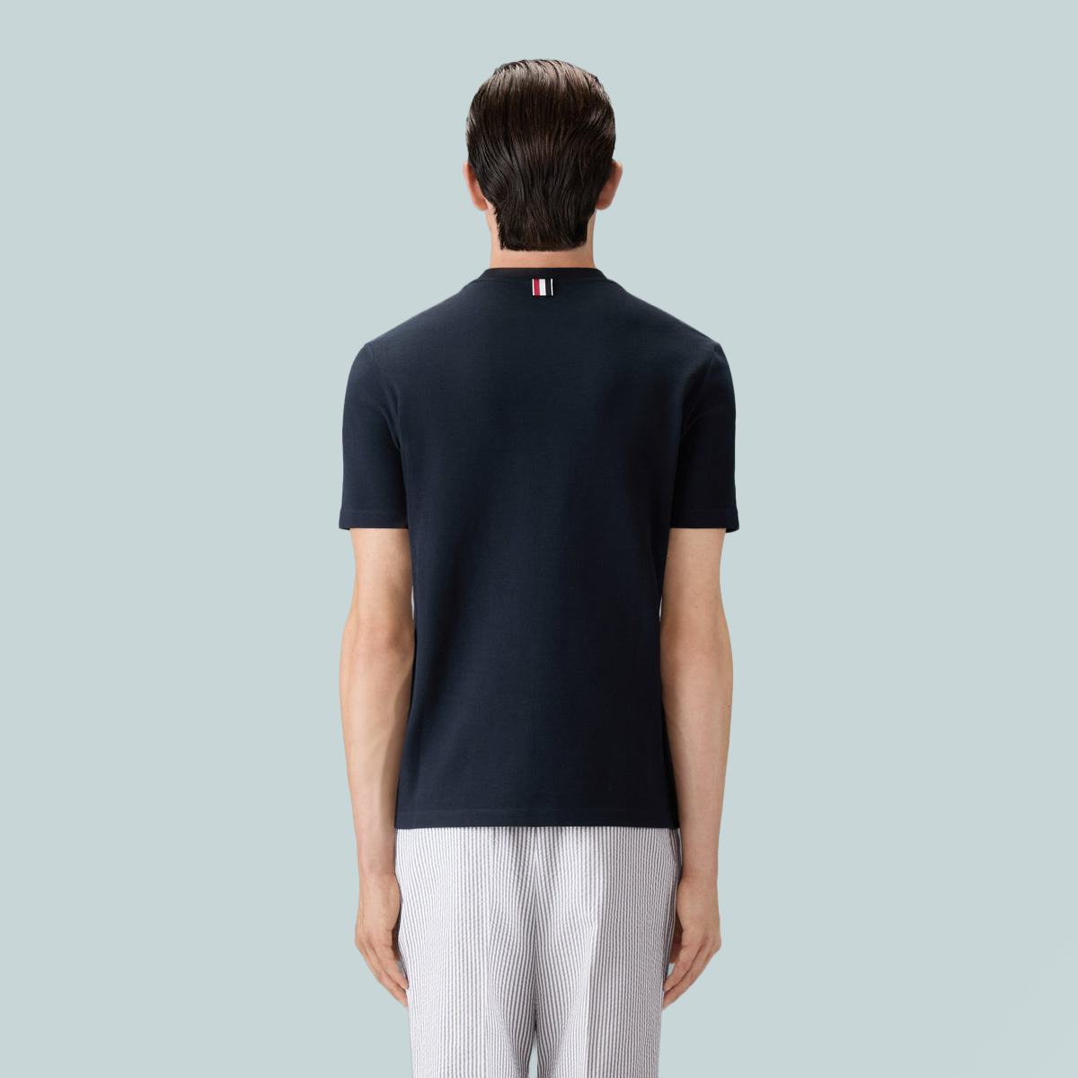 Classic Pique 4-Bar T-Shirt Navy