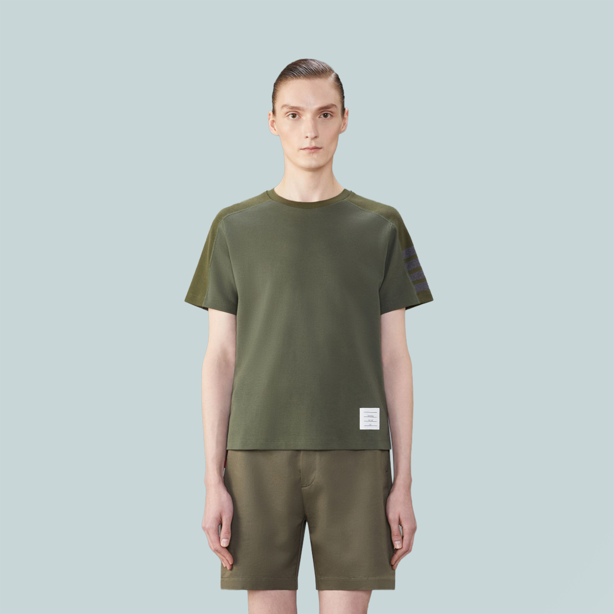 Milano Cotton 4-Bar T-Shirt Dark Green