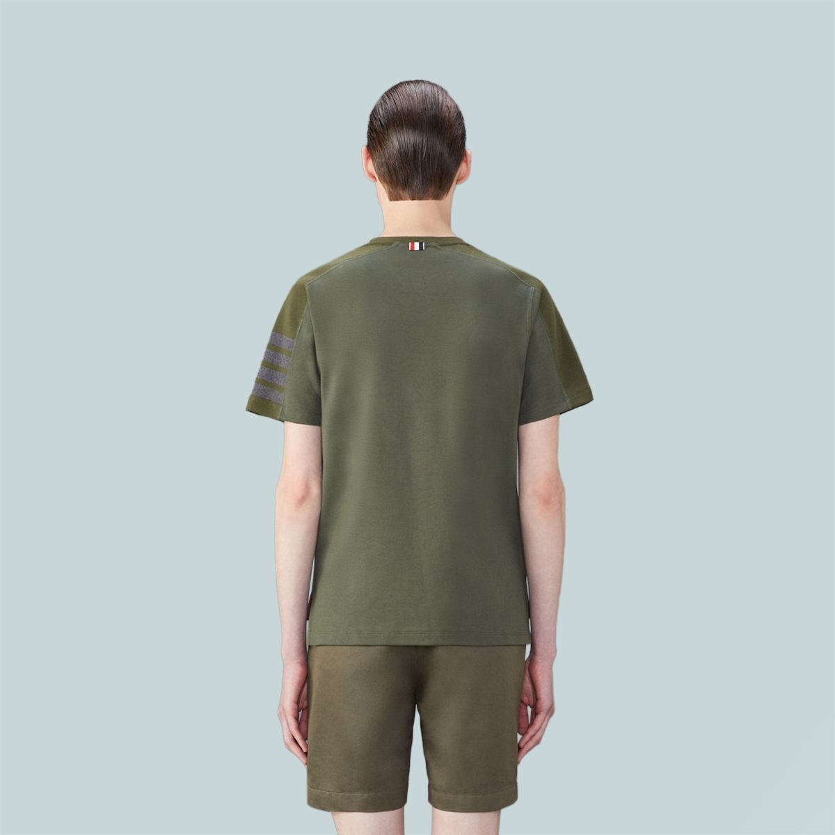 Milano Cotton 4-Bar T-Shirt Dark Green