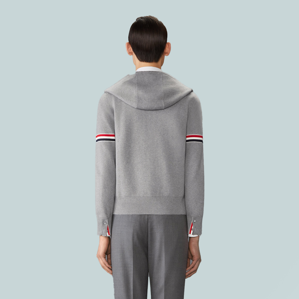 Cotton Milano Armband Hoodie Grey
