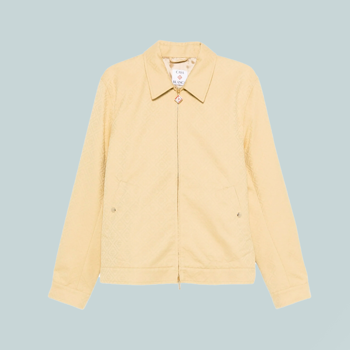 Cotton Monogram Jacquard Jacket Beige