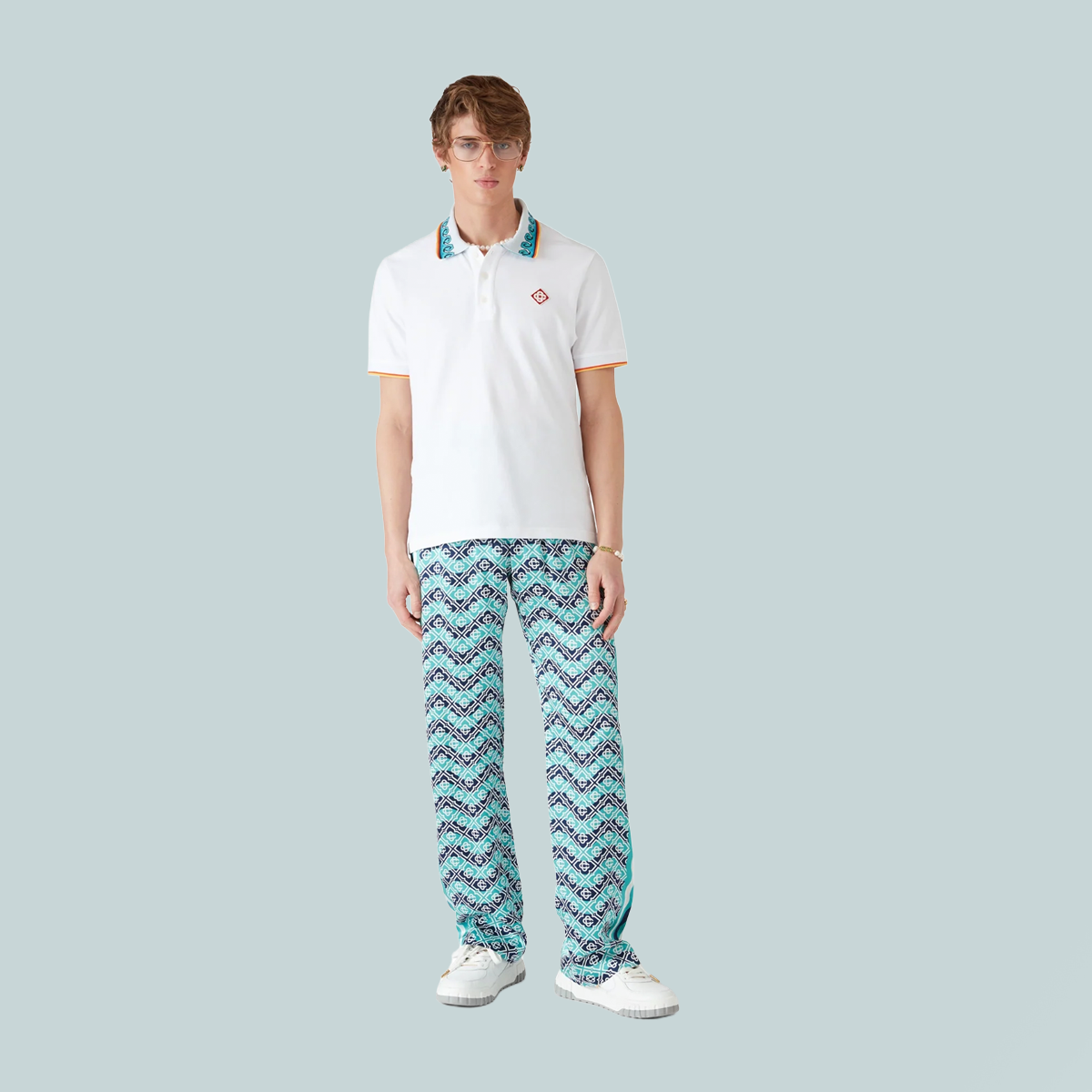 Men's Drawstring Trouser Silk Monogram