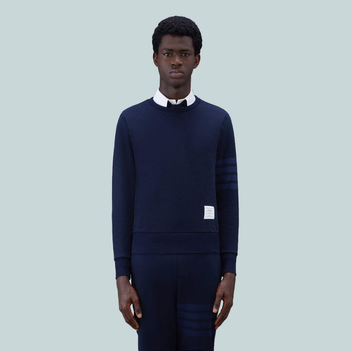 Classic Loopback 4-Bar Relaxed Sweatshirt Tonal Navy