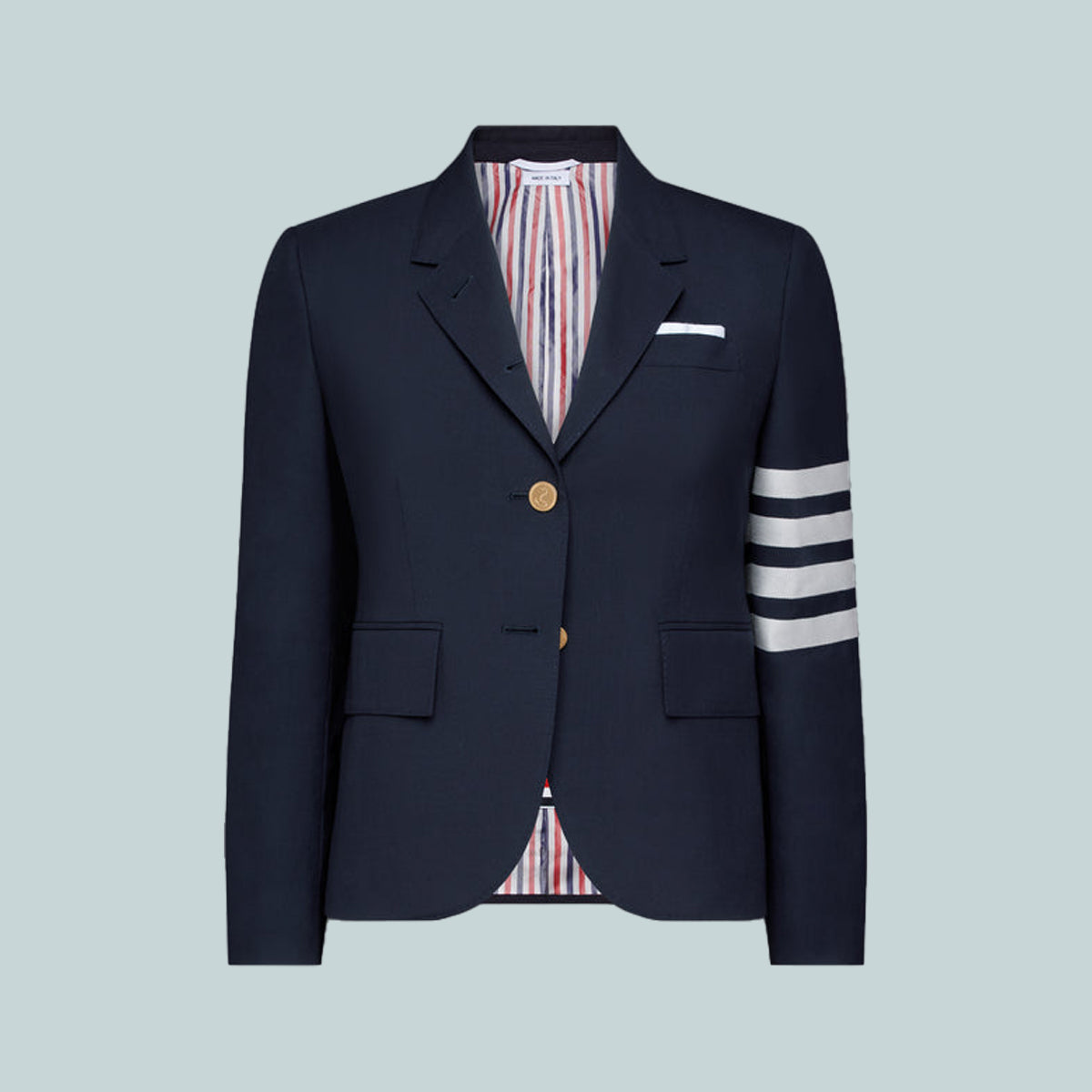 Plain Weave 4-Bar Sport Coat Navy