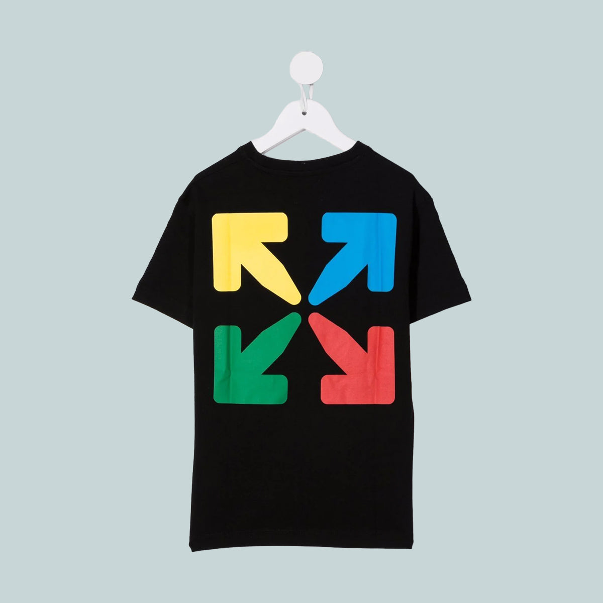 Kids off rounded tee shirt black