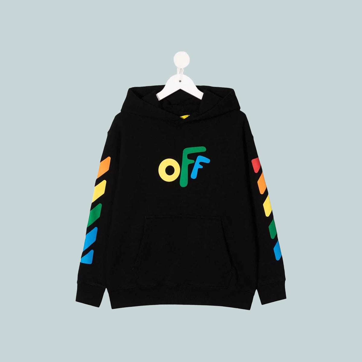 Kids off rounded hoodie black