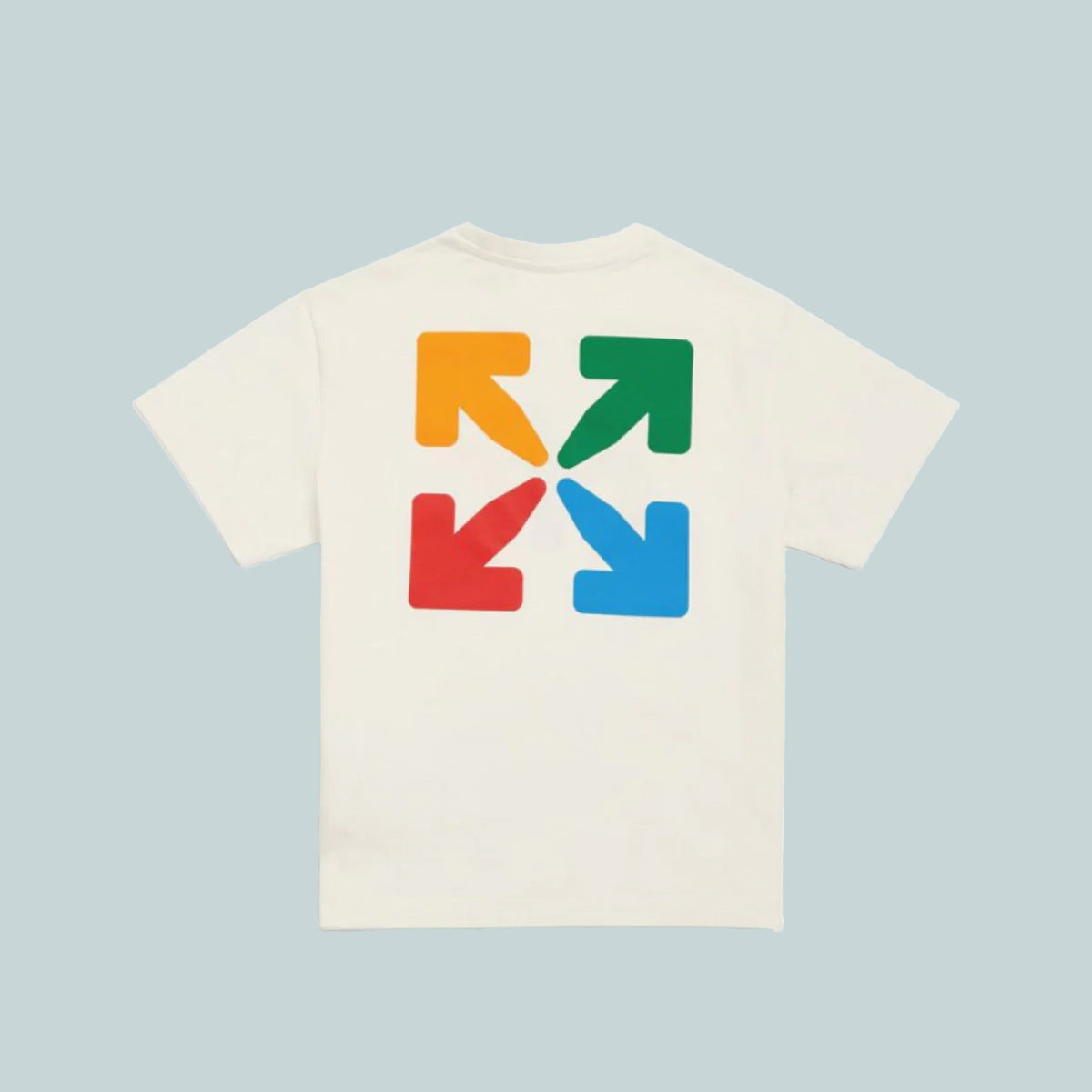 Kids off rounded tee shirt white