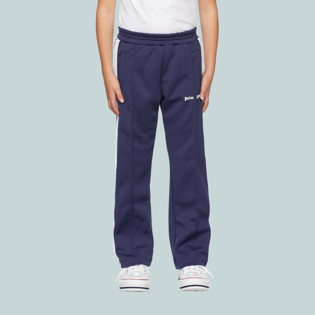 Kids logo track pants navy