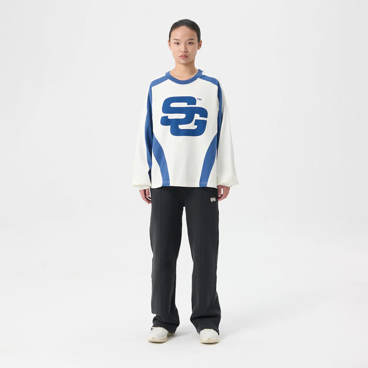 SG24 Paneled Ls Tee Cannoli Cream