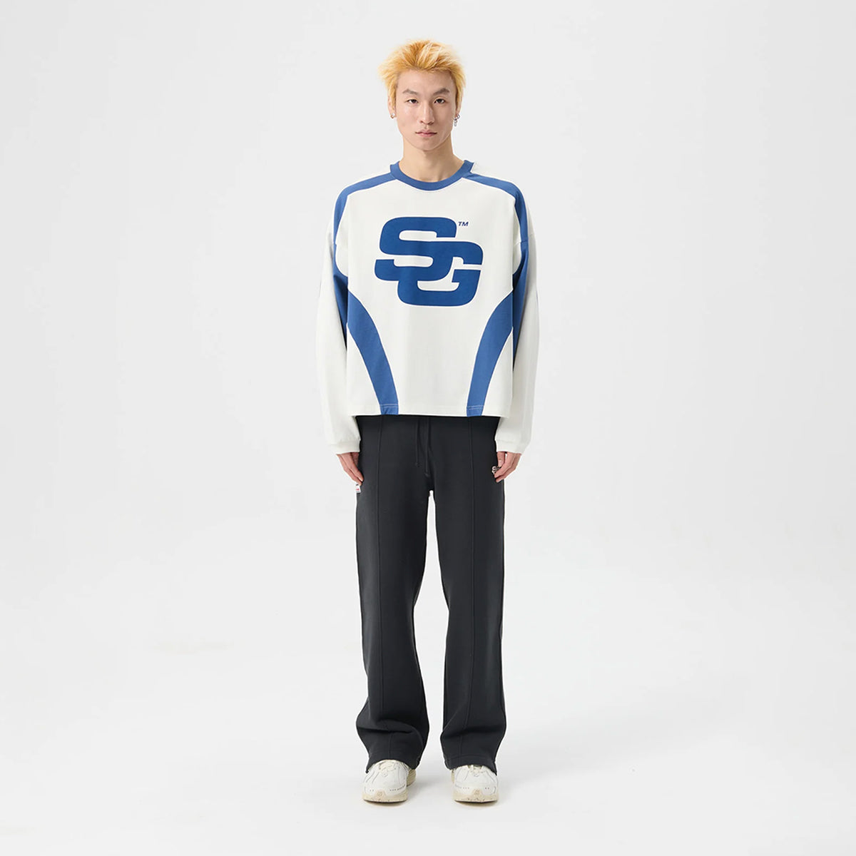 SG24 Paneled Ls Tee Cannoli Cream