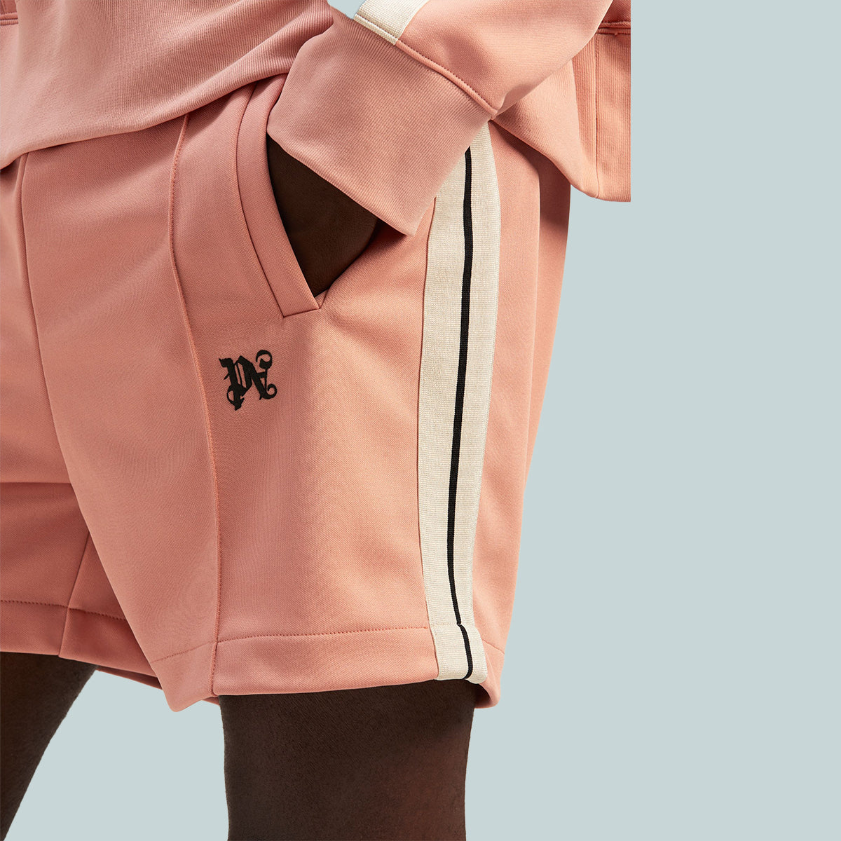 Monogram Track Shorts Pink Black