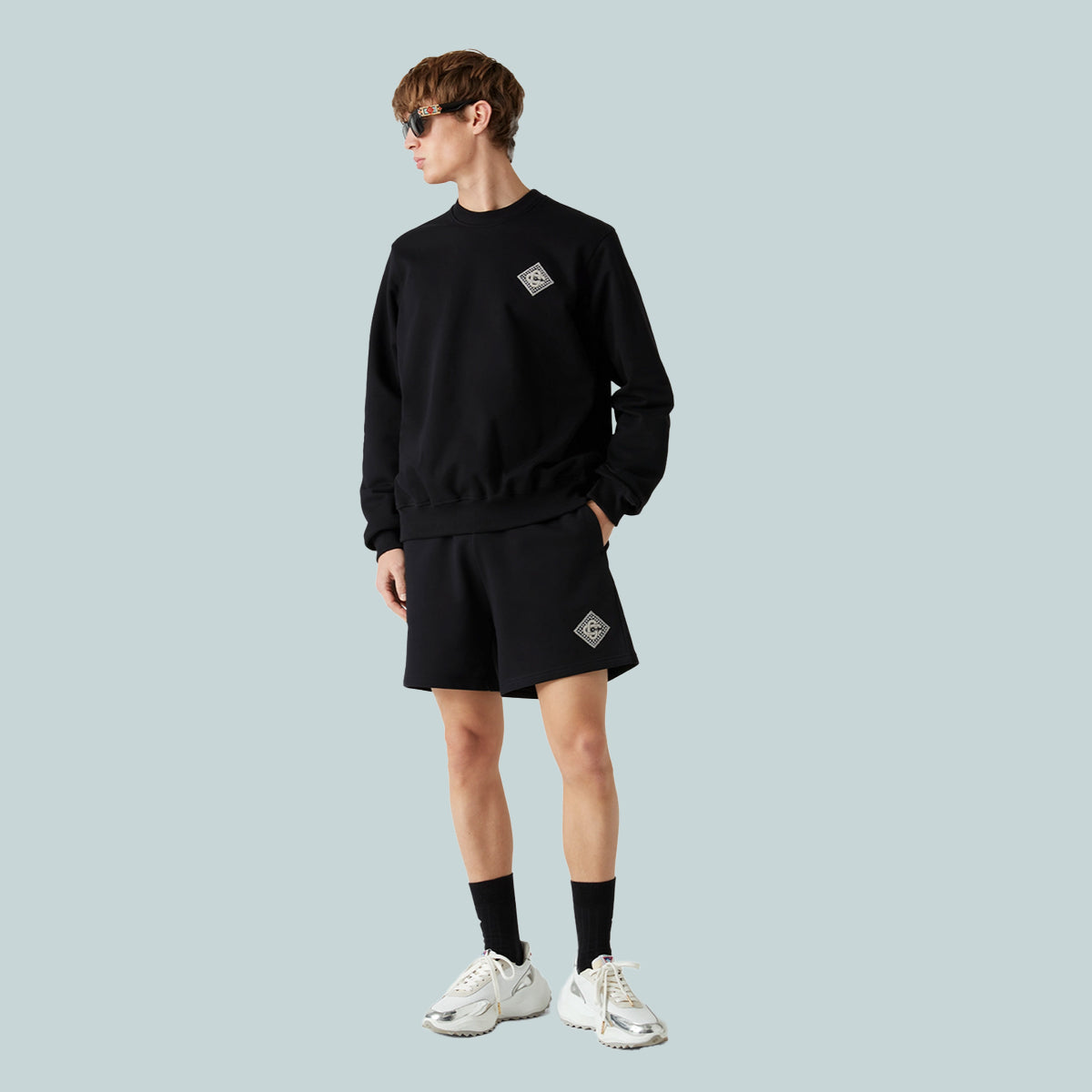 Pearl Diamond CC Patch Sweatshirt Black