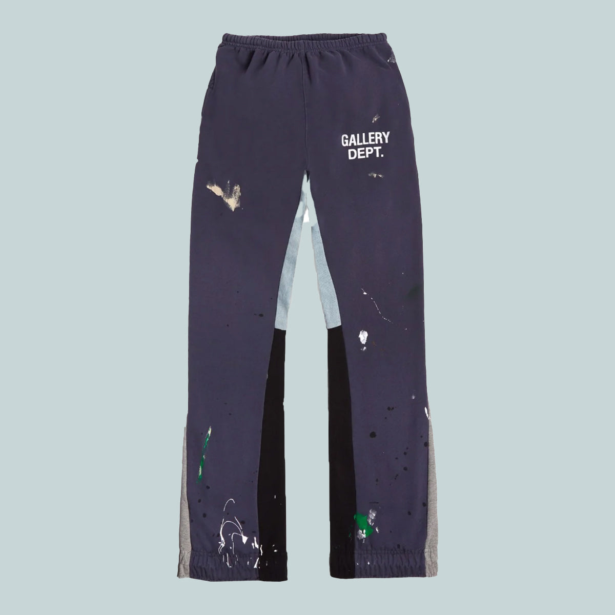 Painted Flare Sweat Pant Blue