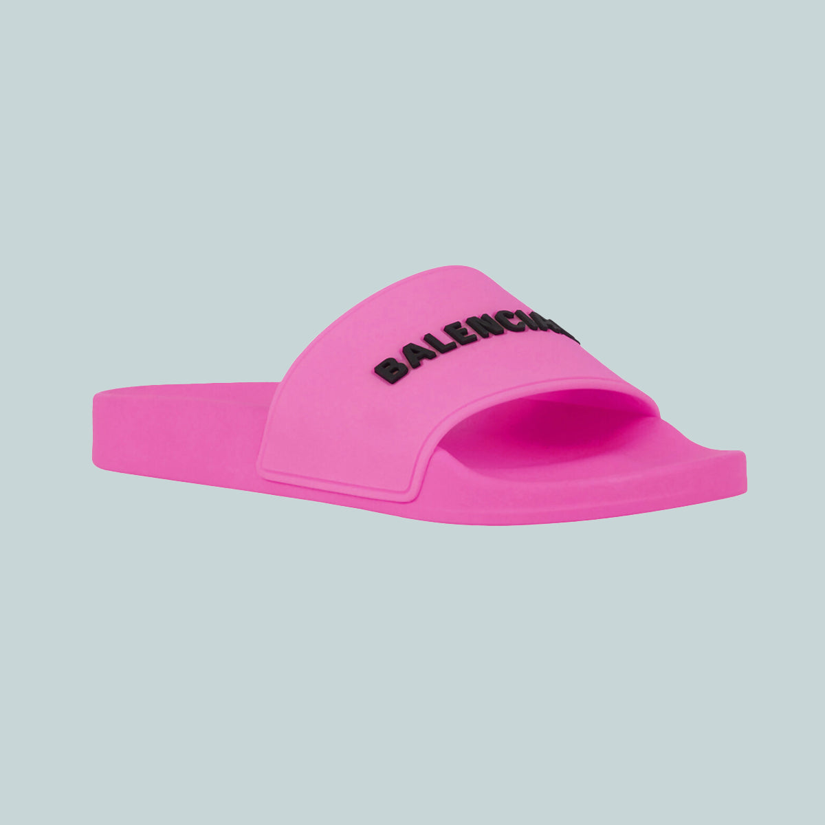 Women's Pool slide rubber logo pink