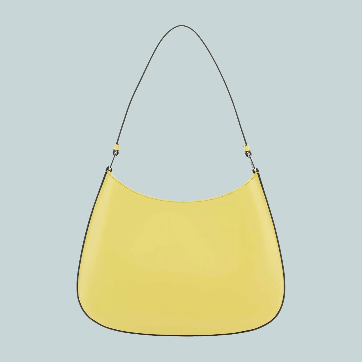 Prada Cleo brushed leather shoulder bag yellow