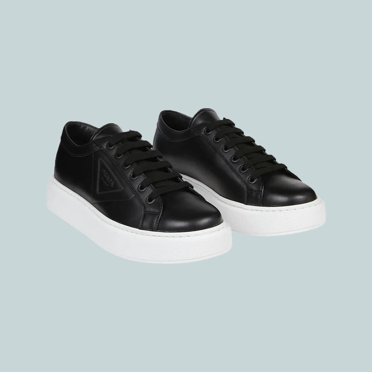Prada brushed leather sneakers