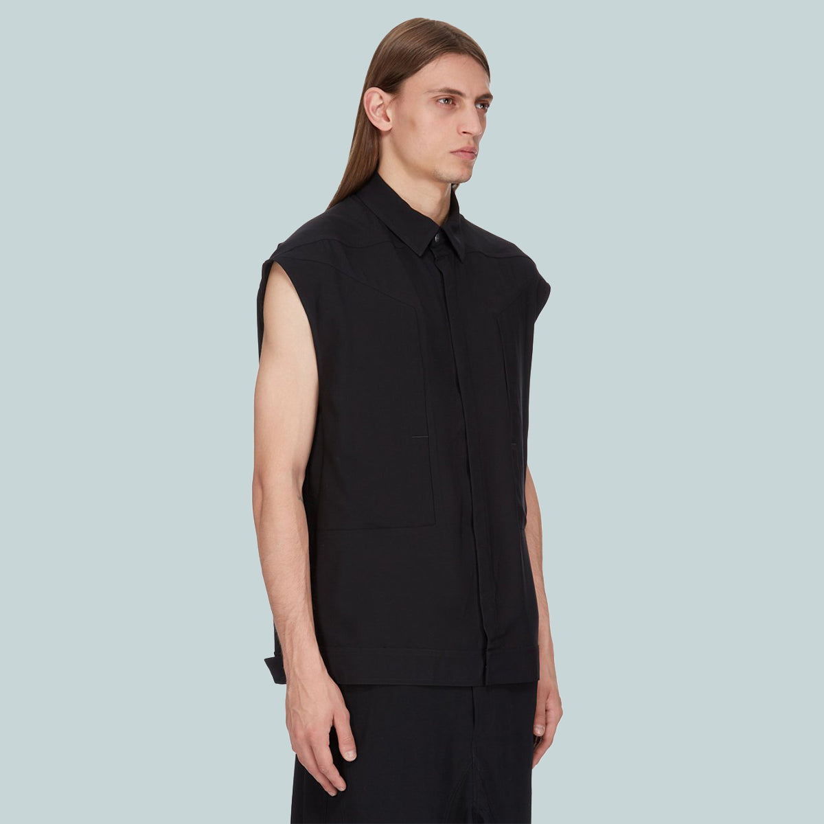 Sleeveless Jumbo Outershirt Black