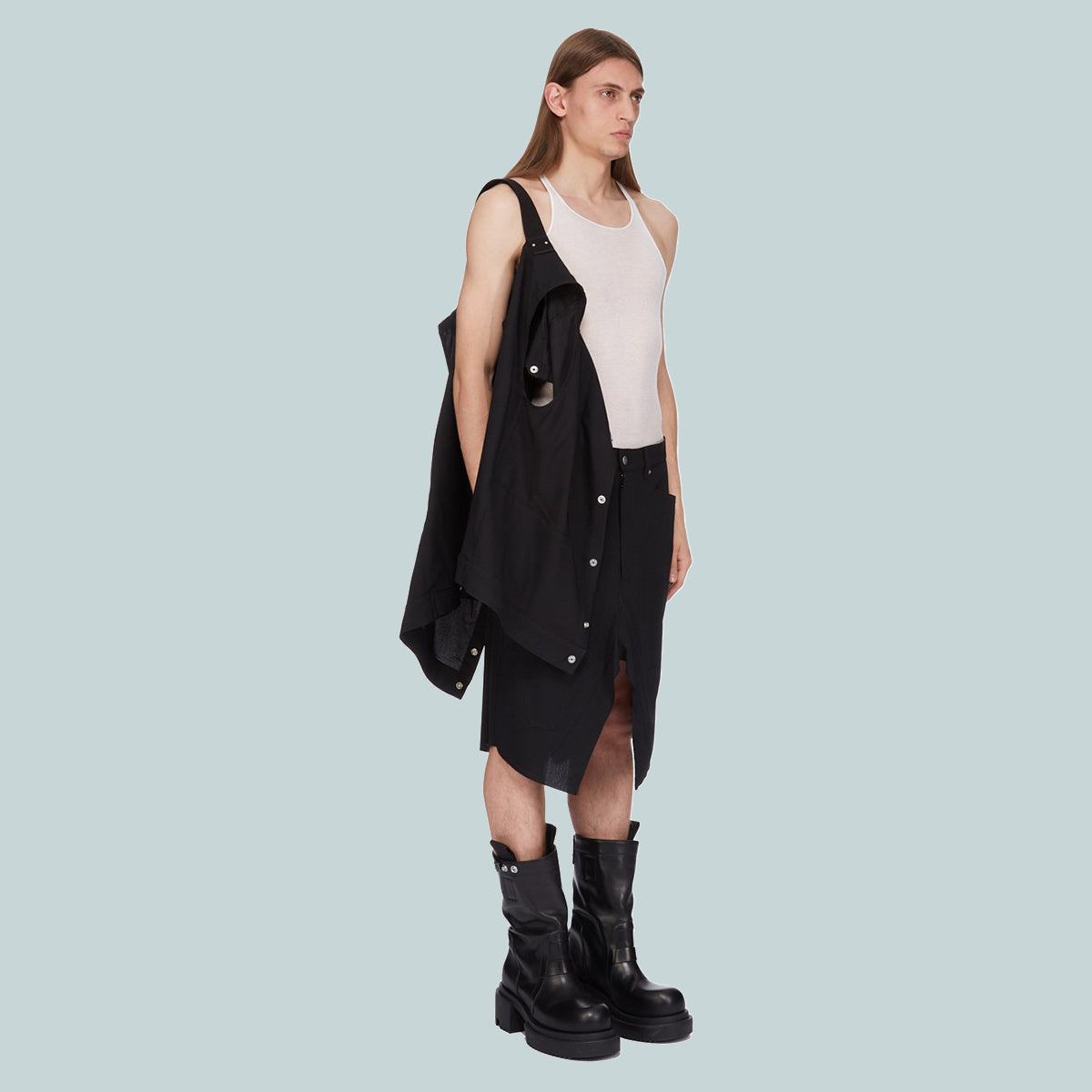 Sleeveless Jumbo Outershirt Black