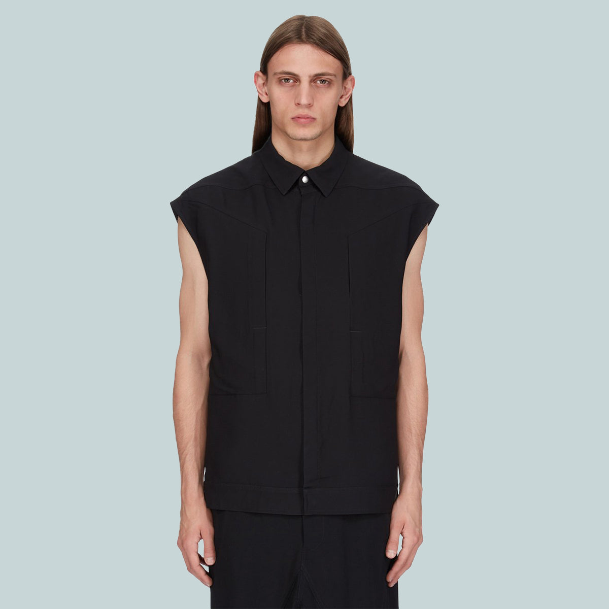 Sleeveless Jumbo Outershirt Black