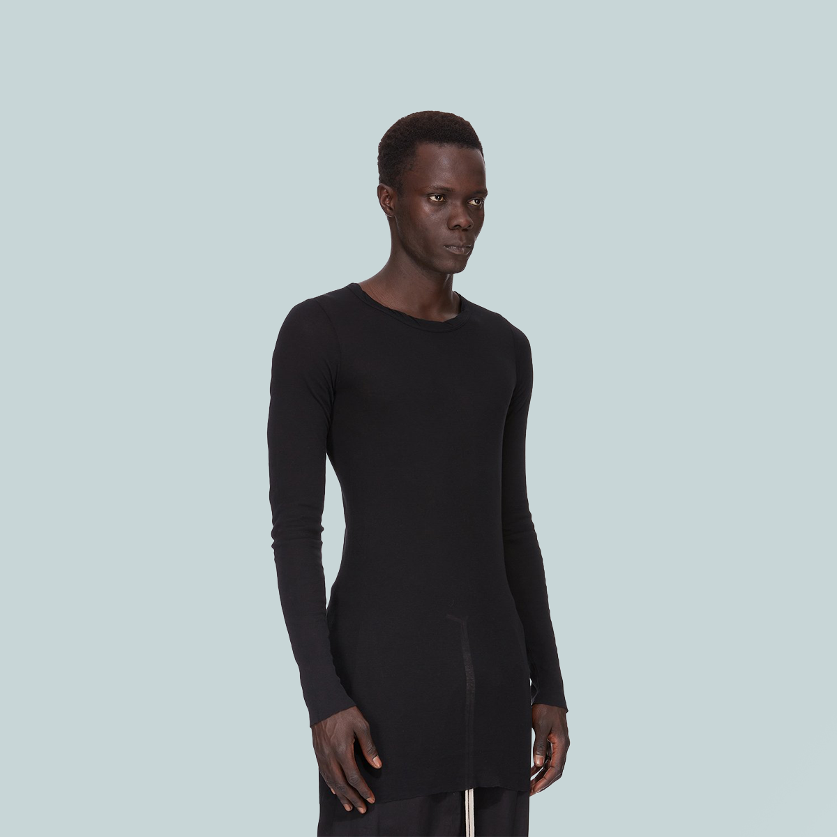 Men's Rib LS T Black