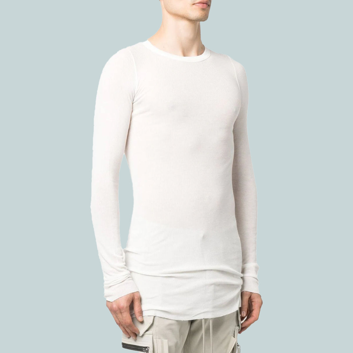 Men&#39;s Rib LS Tee Milk