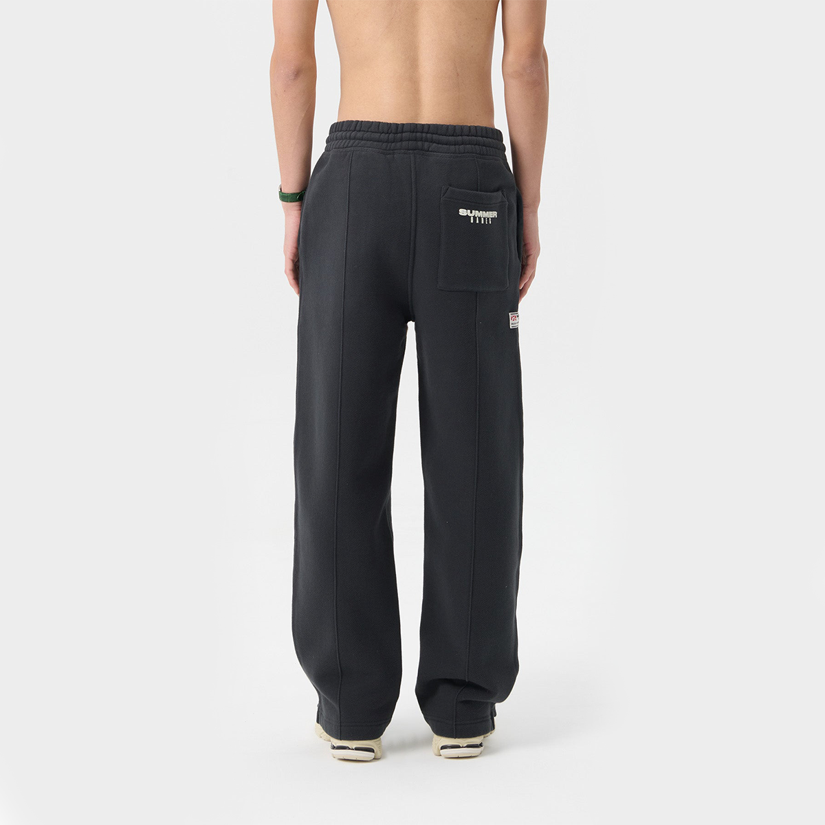 SG24 Logo Straight Leg Sweatpants Jet Black