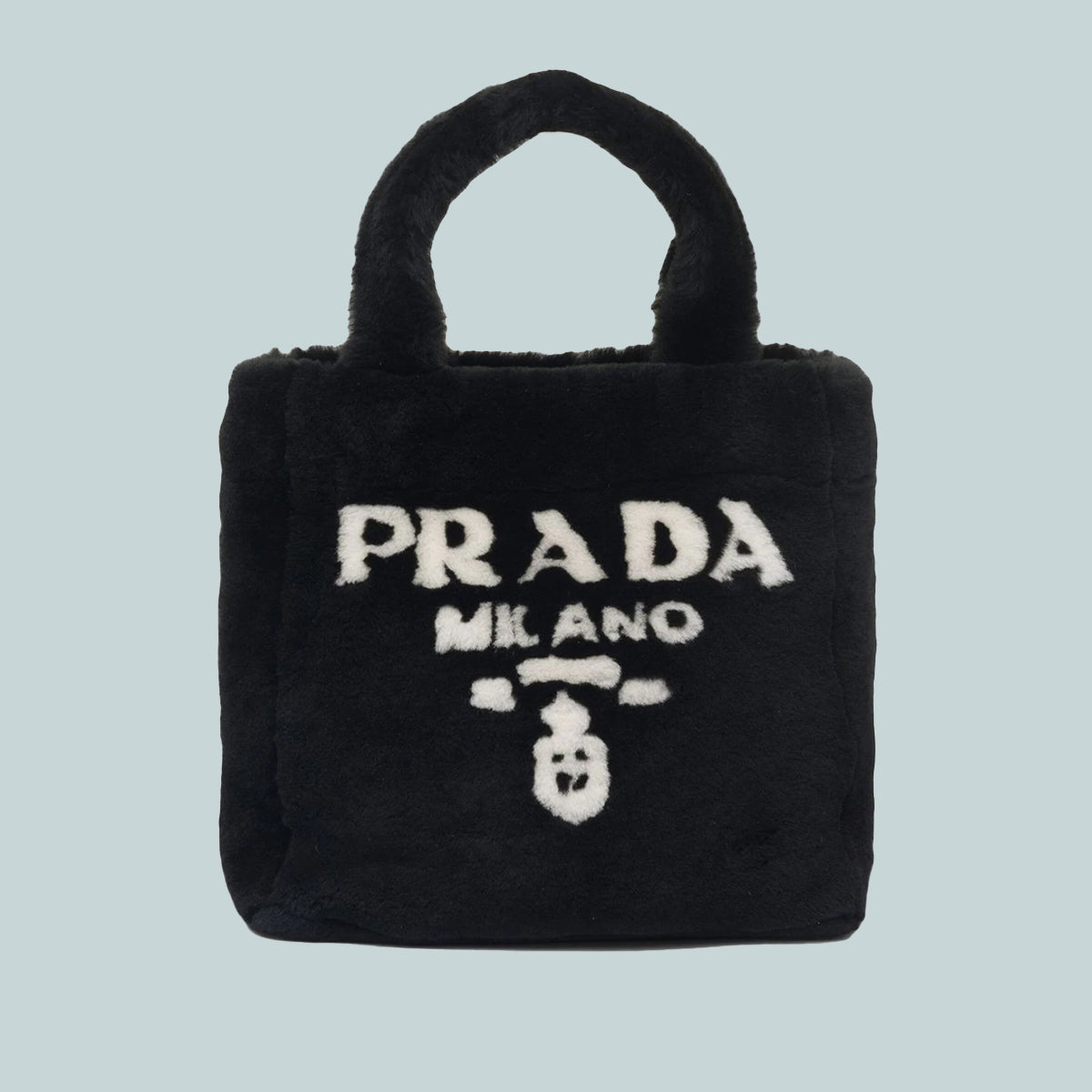 Shearling Tote Black