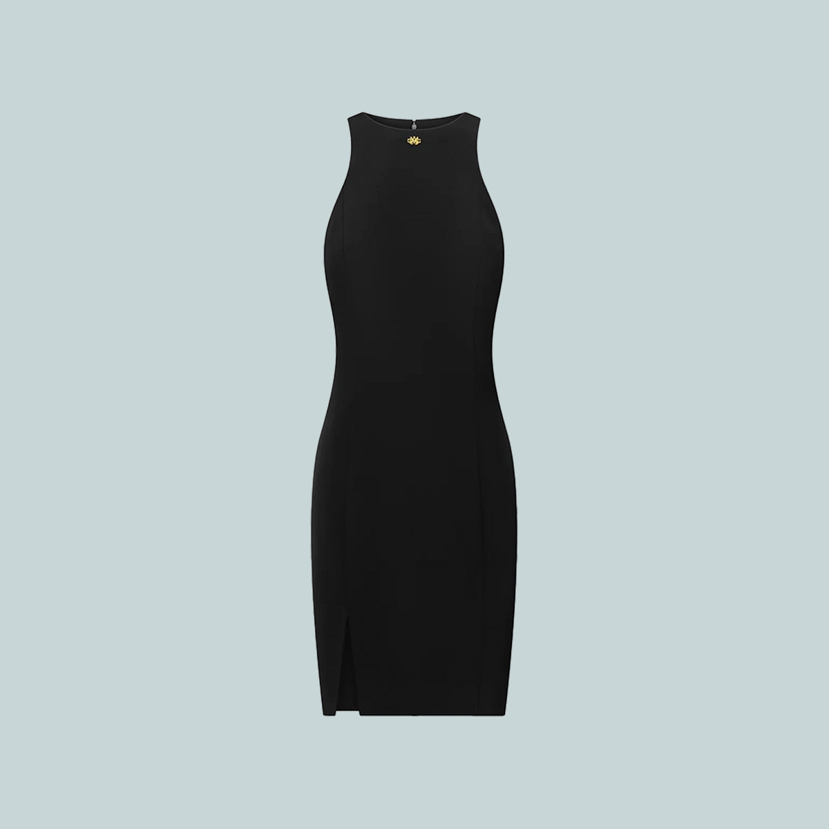 Slit Mini Dress Black