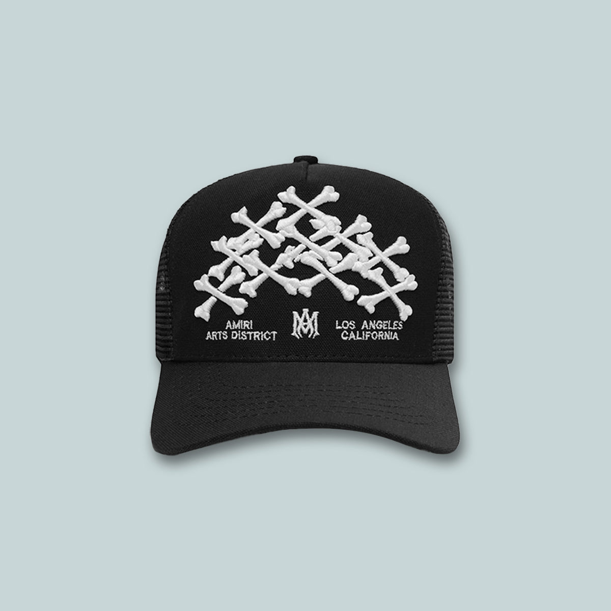 Bones Stacked Trucker Hat Black / White