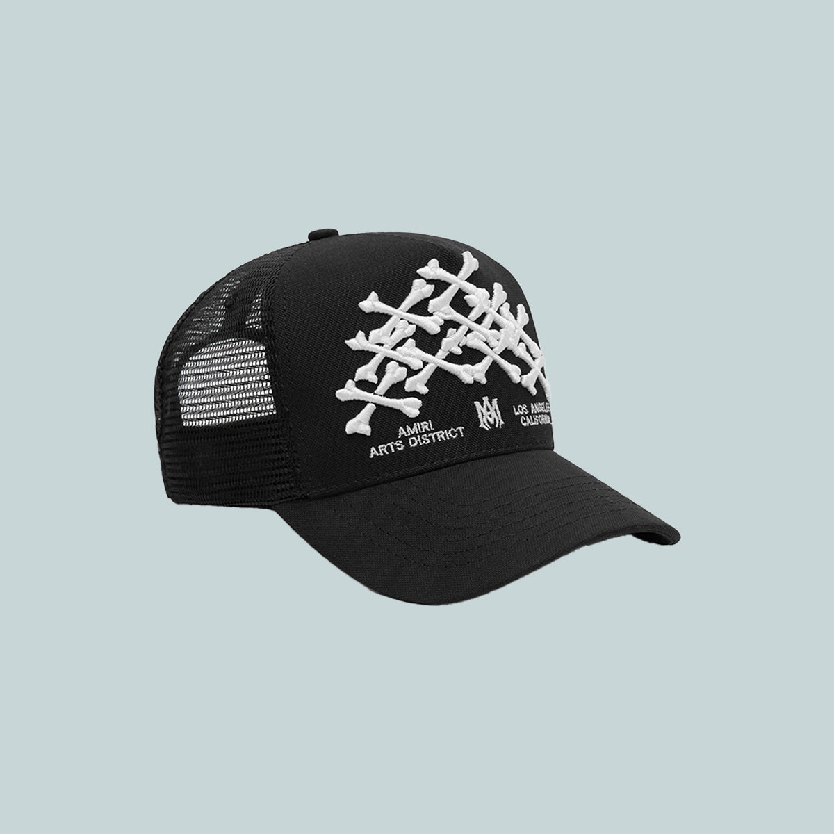 Bones Stacked Trucker Hat Black / White
