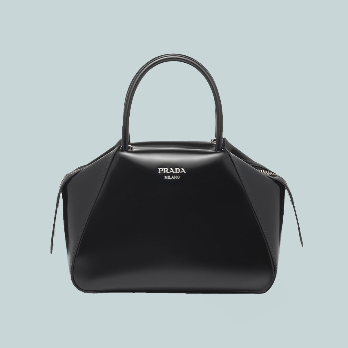 Small brushed leather Prada Supernova handbag black