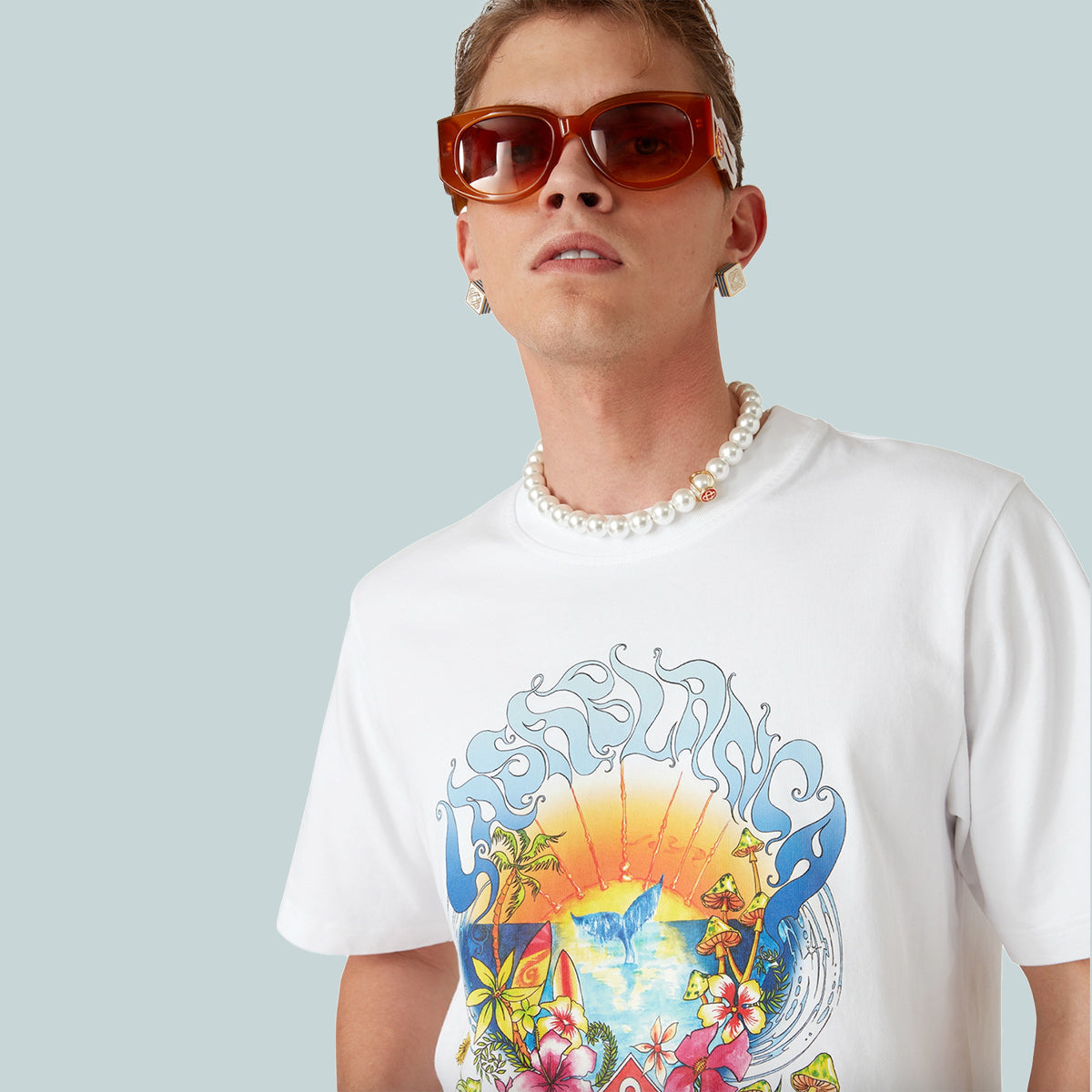 Surf Trip Printed T-Shirt White