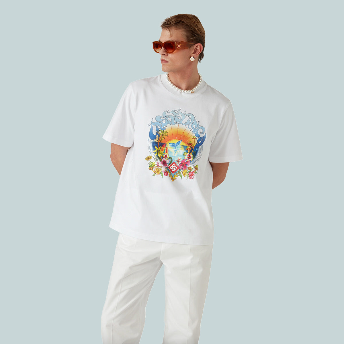 Surf Trip Printed T-Shirt White