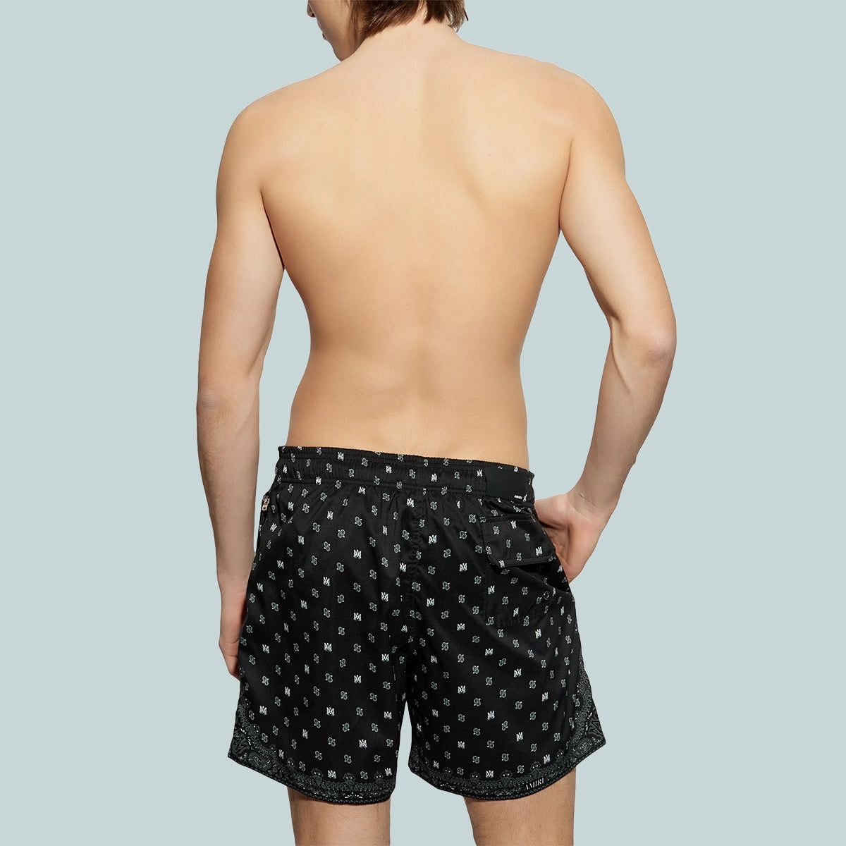 MA Paisley Swim Trunk Black