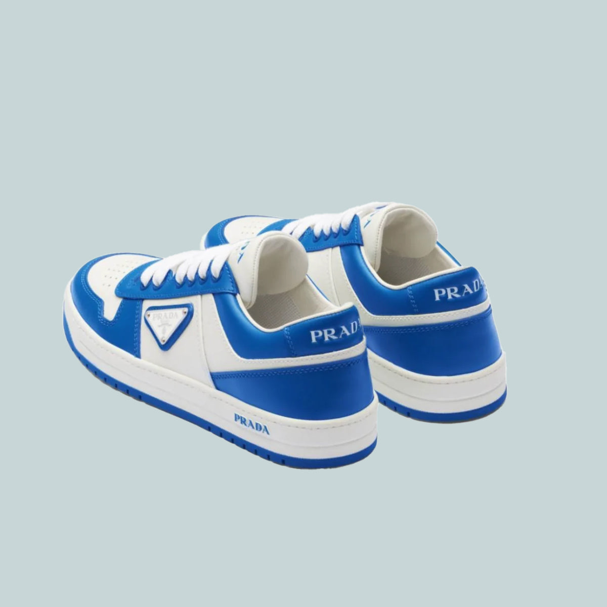 Downtown leather sneaks blue