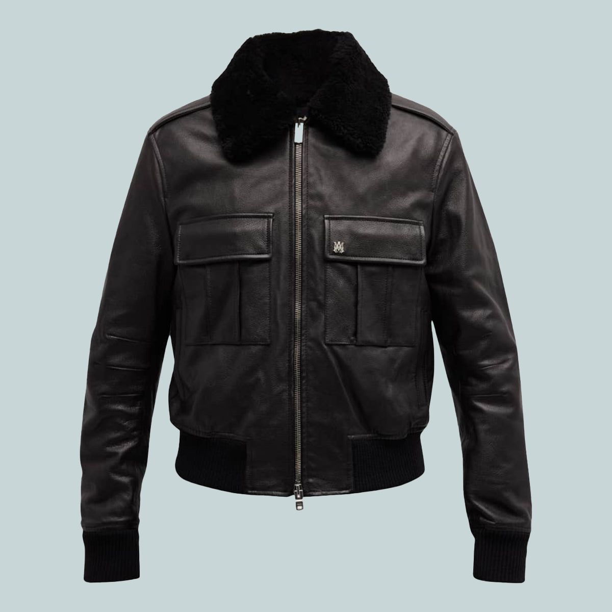 Shearling Aviator Jacket Black