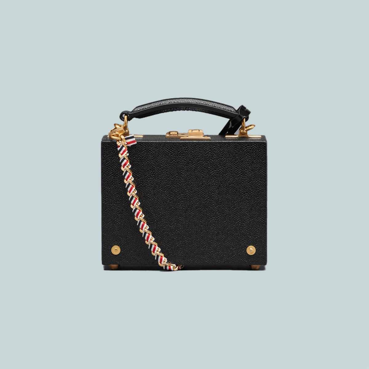 Pebble Grain Micro Attache Case Black