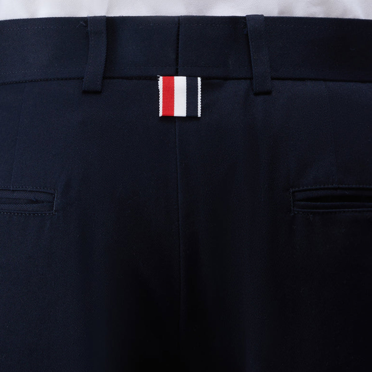 Cotton Twill 4-Bar Unconstructed Chino Trousers Navy