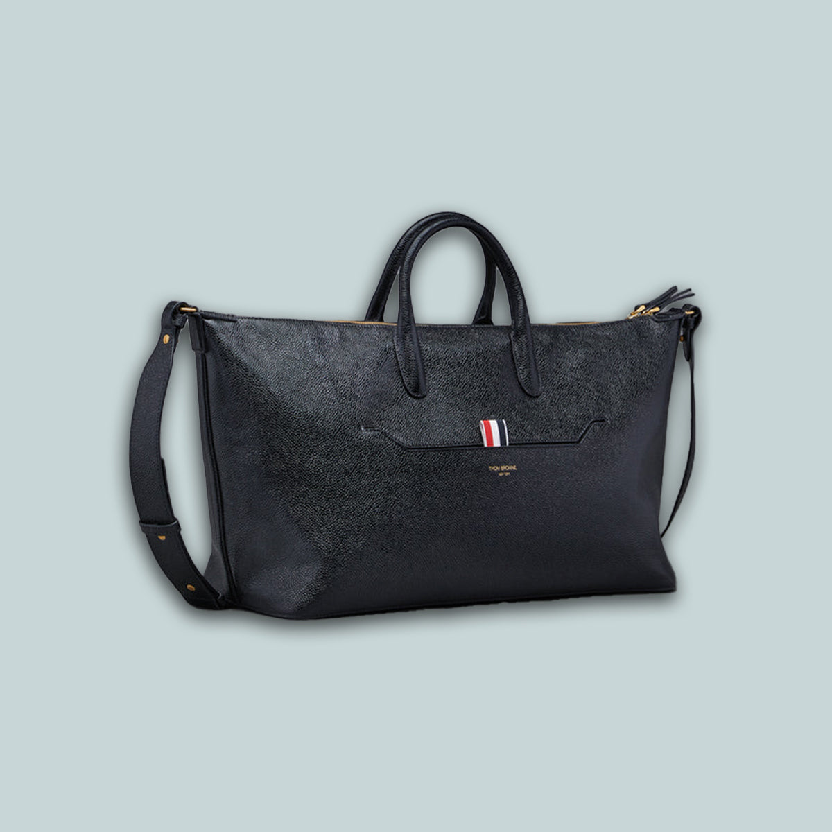 Pebble Grain Medium Duffle Black