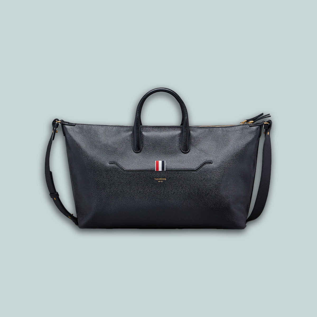 Pebble Grain Medium Duffle Black