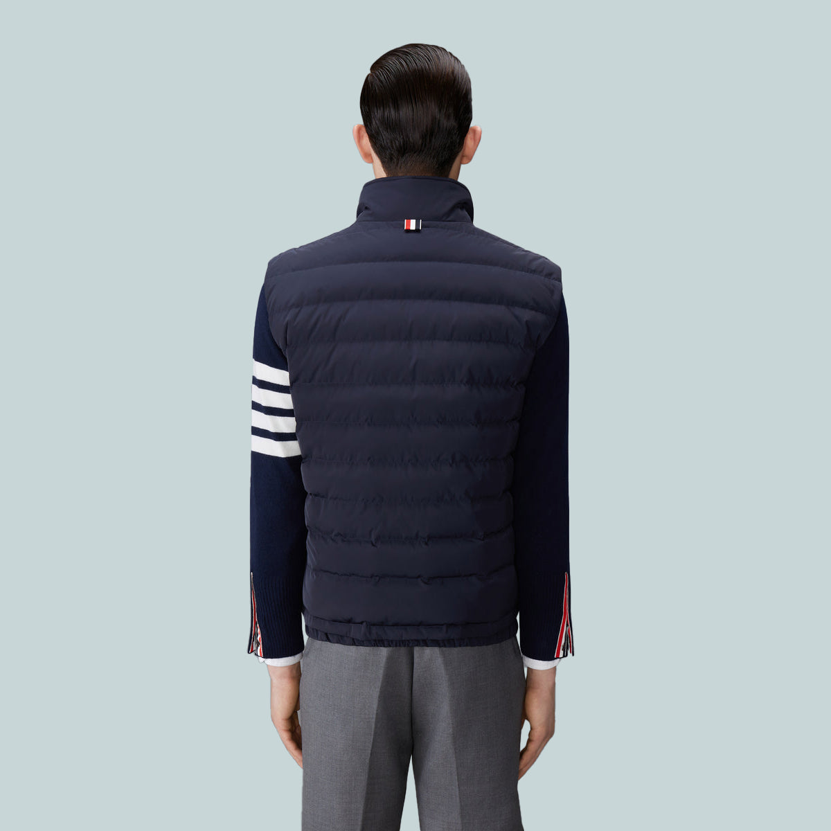 Poly Twill Down Fill 4-Bar Ski Vest Navy